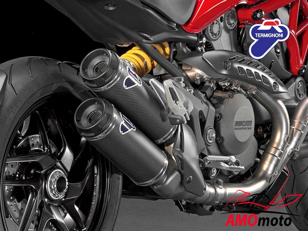 Ducati Monster 821 Termignoni Auspuff Carbon mit ABE