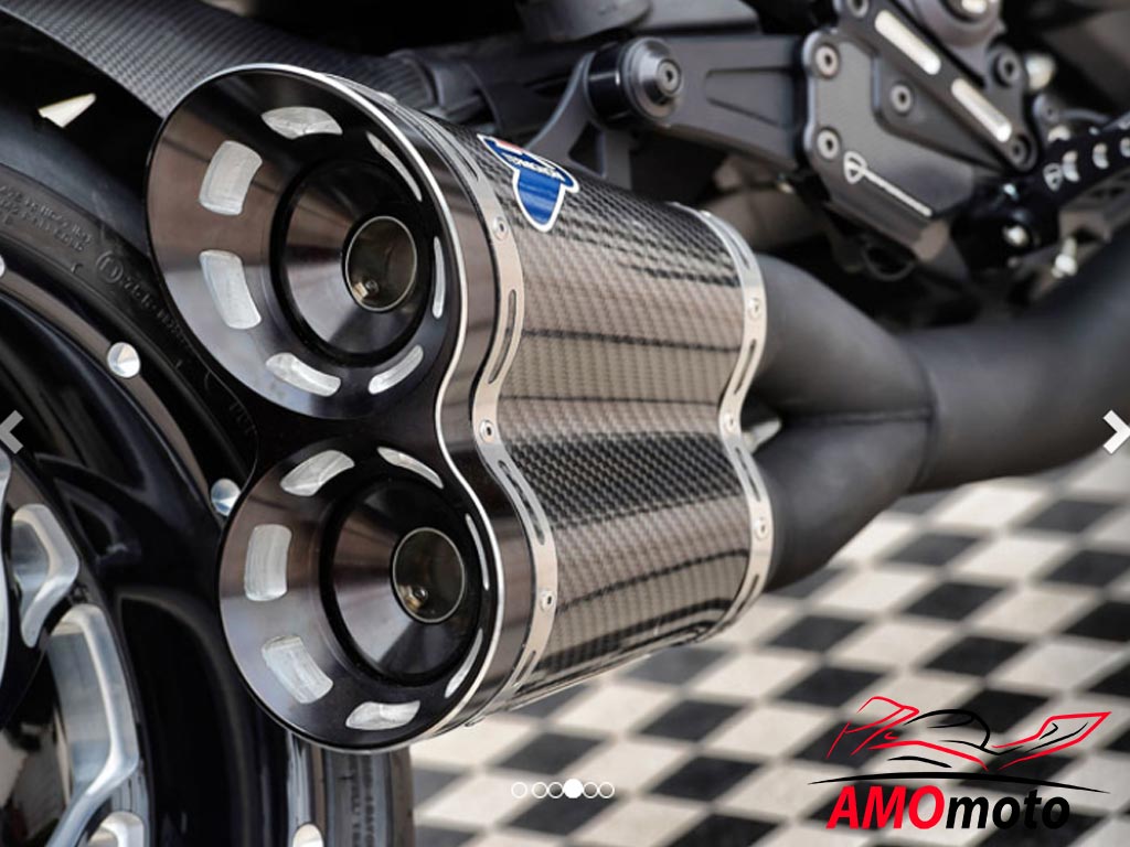 Ducati Diavel Komplett Auspuffanlage Schwarz Carbon Racing
