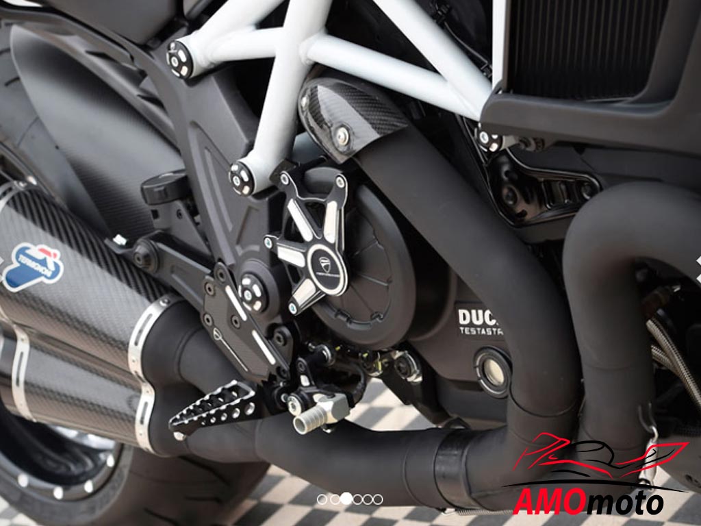 Ducati Diavel Komplett Auspuffanlage Schwarz Carbon Racing